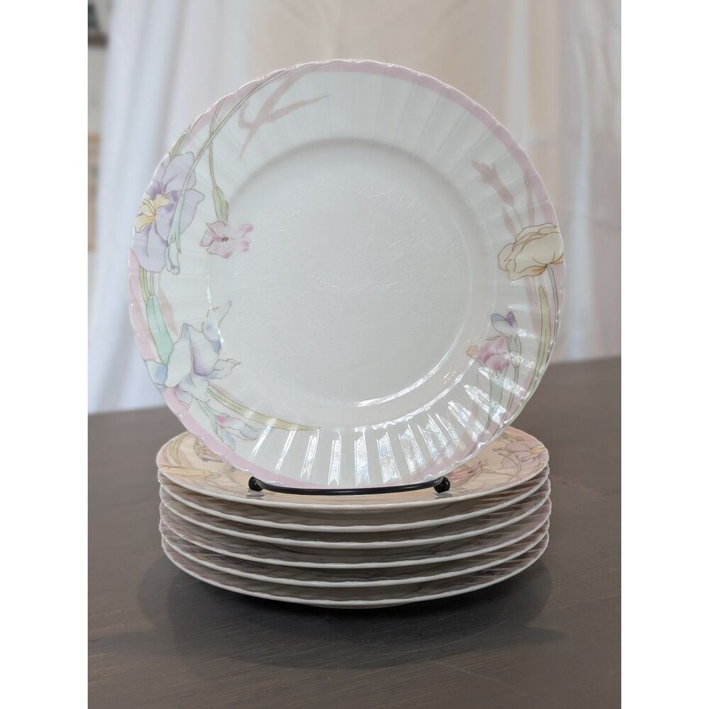 Petite Mikasa Bone, Pink Melody (L9810), Japan, Small Plates, Set of 7